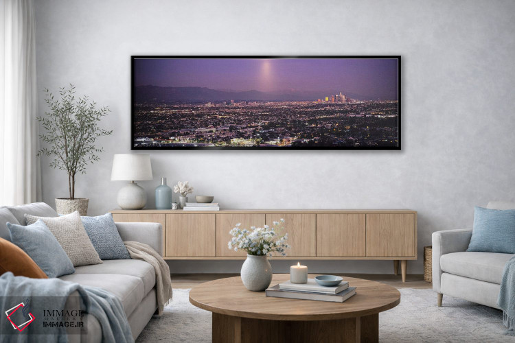 تابلو دکوراتیو Hollywood, San Gabriel Mountains, City Of Los Angeles… اثر پانورامیک ایمجز - D3B