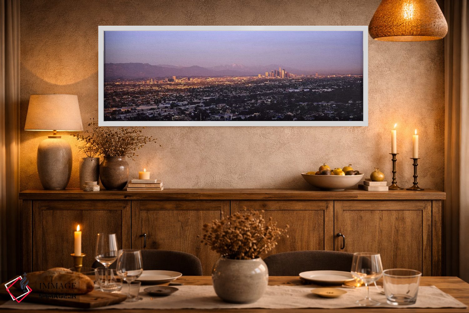 تابلو دکوراتیو Hollywood, San Gabriel Mountains, City Of Los Angeles… اثر پانورامیک ایمجز - D1W