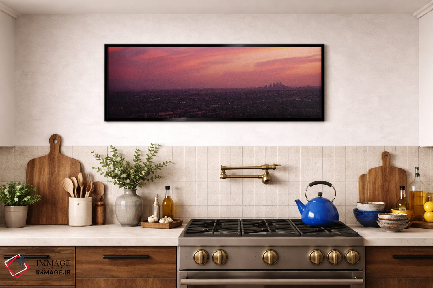 تابلو دکوراتیو Hollywood, San Gabriel Mountains, City Of Los Angeles… اثر پانورامیک ایمجز - D2B