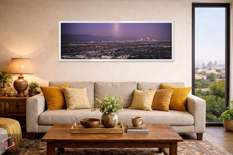 تابلو دکوراتیو Hollywood, San Gabriel Mountains, City Of Los Angeles… اثر پانورامیک ایمجز - D6W