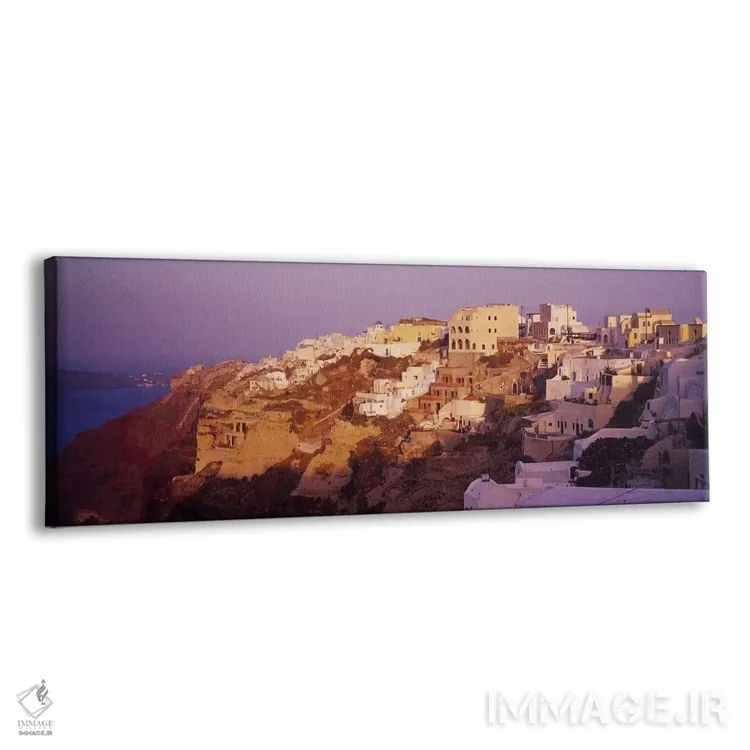 تابلو دکوراتیو Santorini, Greece,شهرک بر فراز صخره، سانتورینی، یونان اثر پانورامیک ایمجز - نمای پرسپکتیو محصول