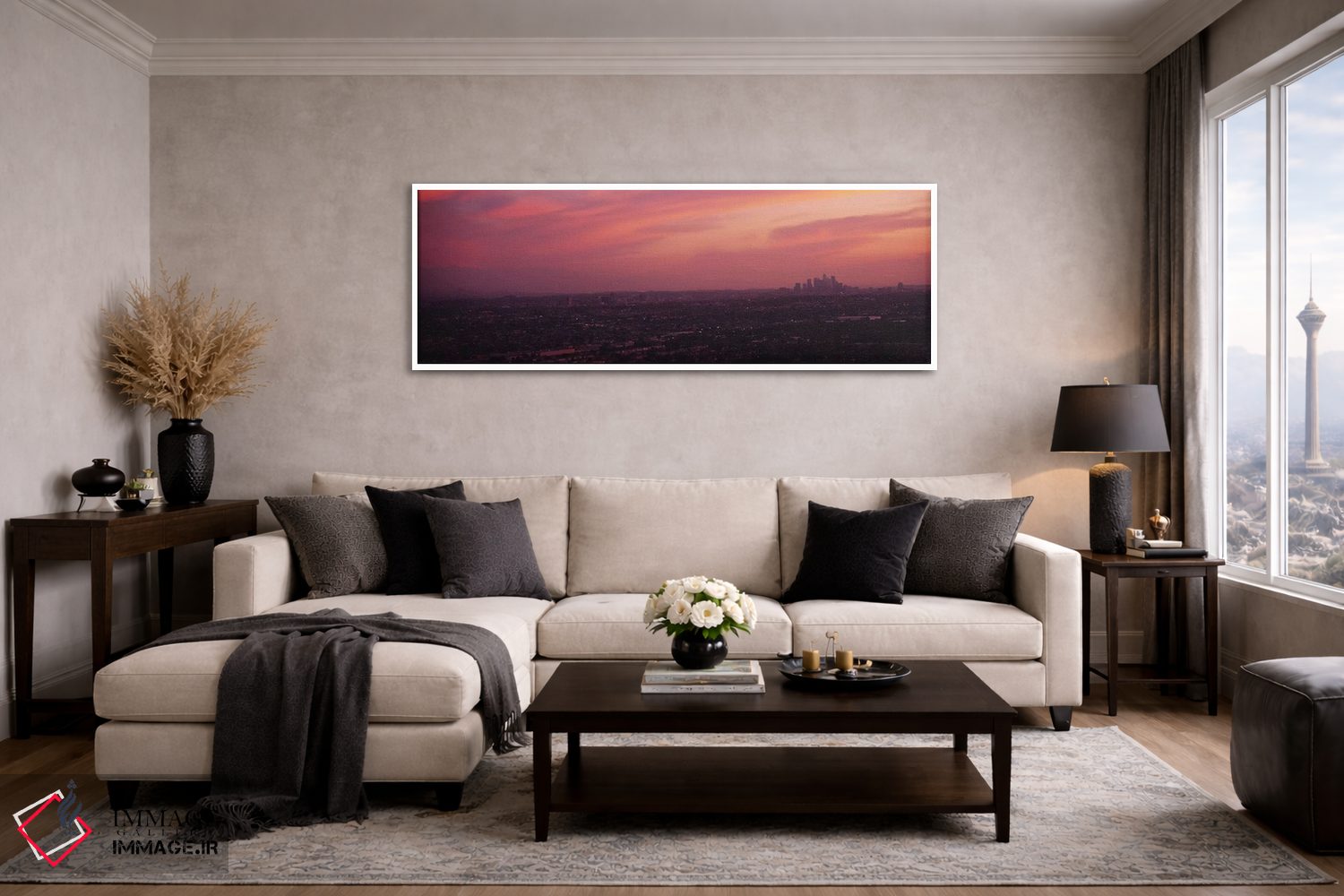 تابلو دکوراتیو Hollywood, San Gabriel Mountains, City Of Los Angeles… اثر پانورامیک ایمجز - D4W