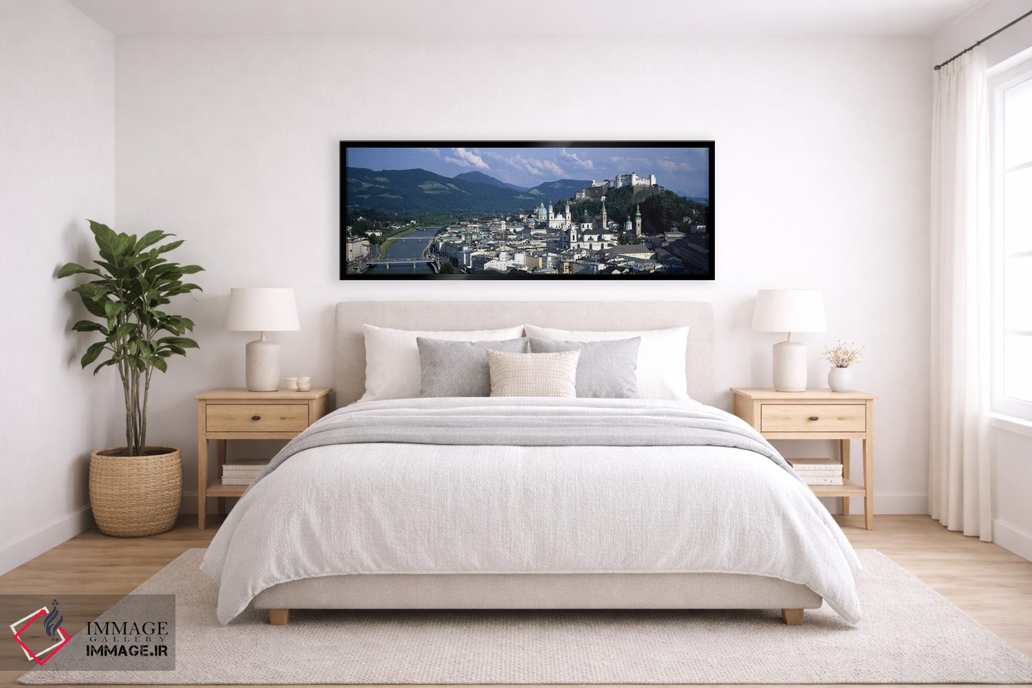 تابلو دکوراتیو Salzburg, Austria,نمای بالا از شهر قدیمی زالتسبورگ، اتر… اثر پانورامیک ایمجز - D6B