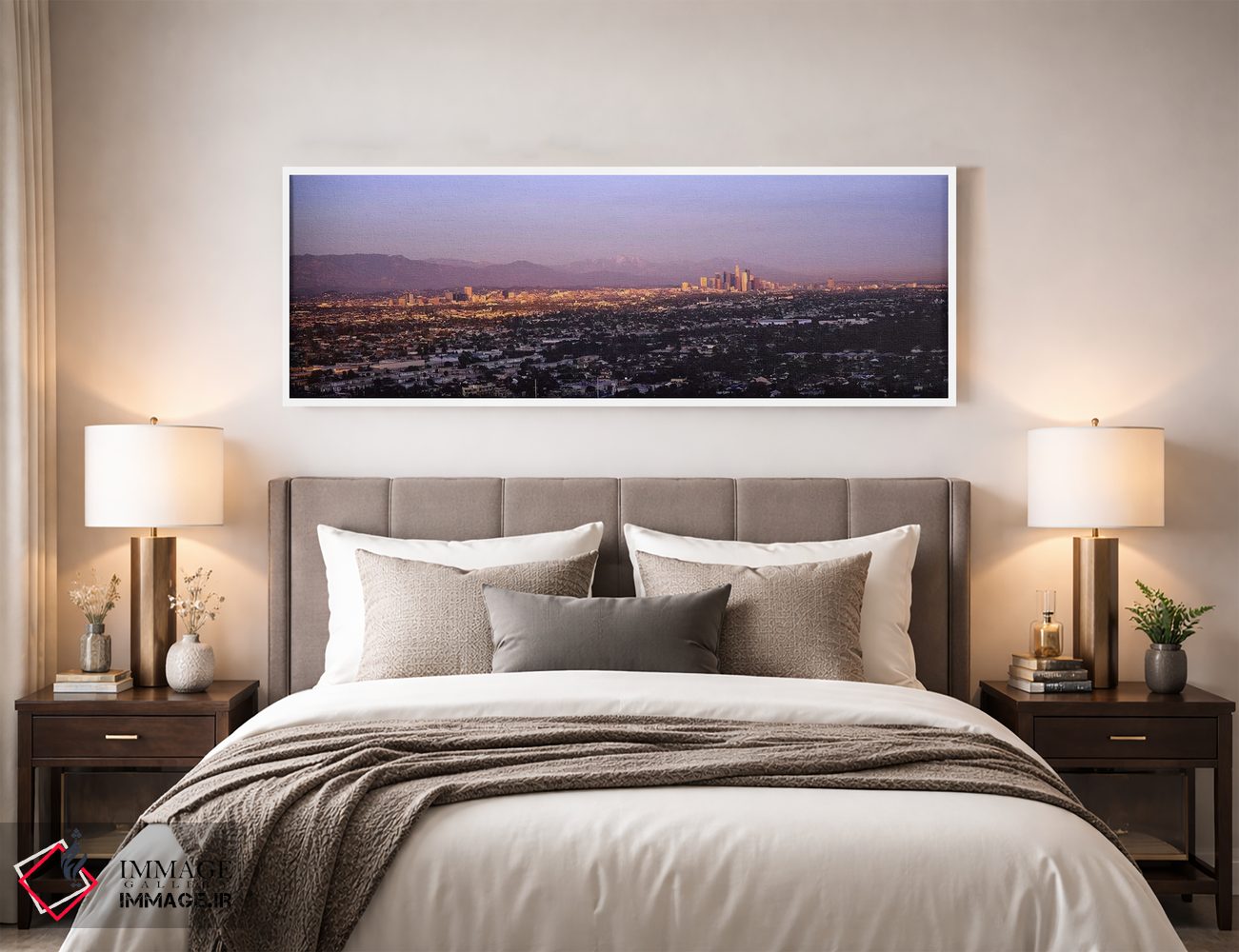 تابلو دکوراتیو Hollywood, San Gabriel Mountains, City Of Los Angeles… اثر پانورامیک ایمجز - D3W