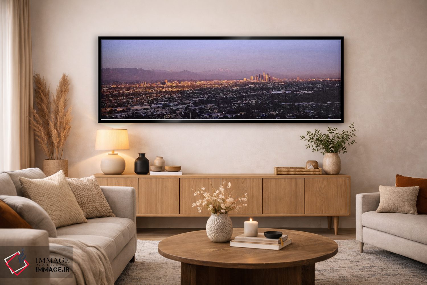 تابلو دکوراتیو Hollywood, San Gabriel Mountains, City Of Los Angeles… اثر پانورامیک ایمجز - D5B