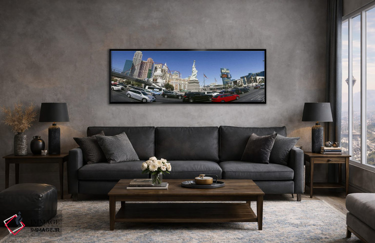 تابلو دکوراتیو Las Vegas, Clark County, Nevada, USA,ترافیک در استریپ ب… اثر پانورامیک ایمجز - D6B