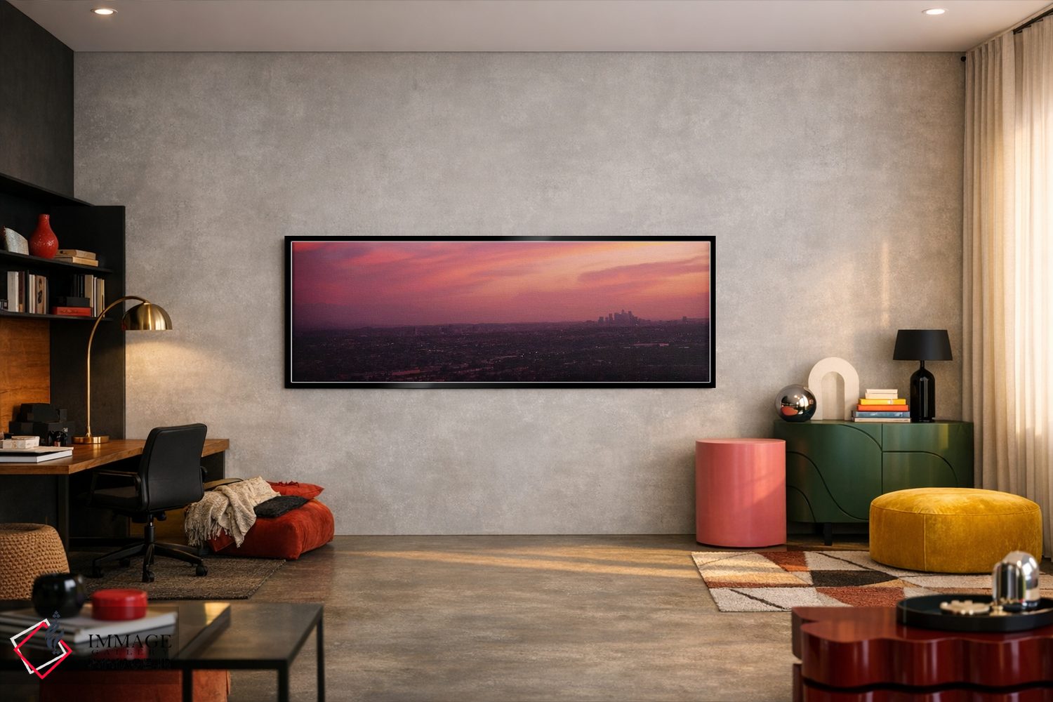 تابلو دکوراتیو Hollywood, San Gabriel Mountains, City Of Los Angeles… اثر پانورامیک ایمجز - D5B