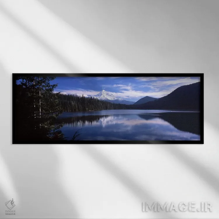 تابلو دکوراتیو Lost Lake, Mt. Hood National Forest, Hood River County… اثر پانورامیک ایمجز - نمای قابدار مشکی