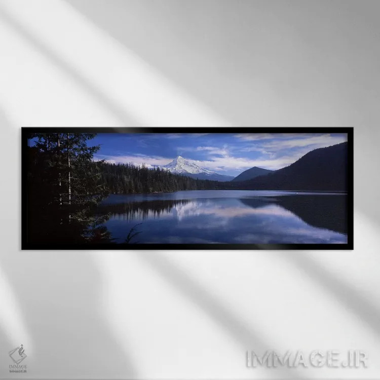 تابلو دکوراتیو Lost Lake, Mt. Hood National Forest, Hood River County… اثر پانورامیک ایمجز - نمای قابدار مشکی