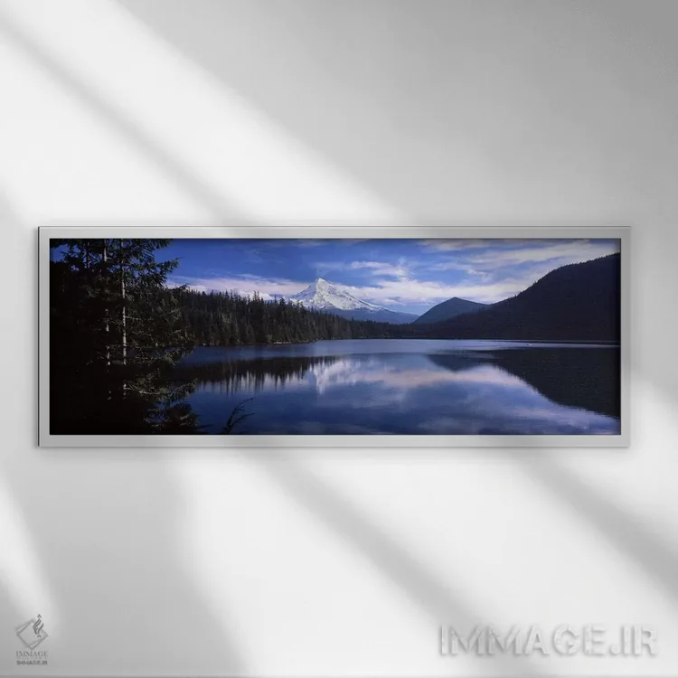 تابلو دکوراتیو Lost Lake, Mt. Hood National Forest, Hood River County… اثر پانورامیک ایمجز - نمای قابدار سفید