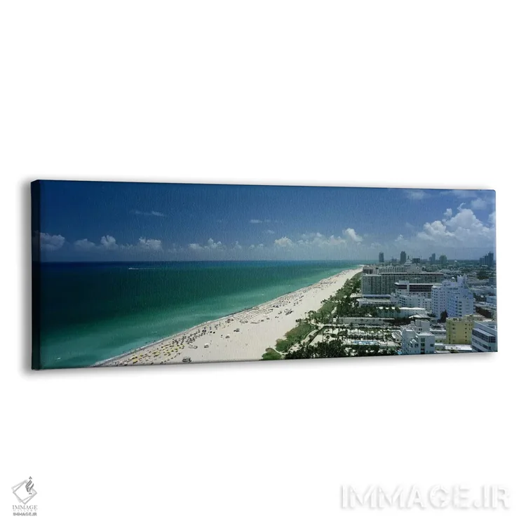 تابلو دکوراتیو South Beach, Miami Beach, Florida, USA,شهر در کنار ساحل… اثر پانورامیک ایمجز - نمای پرسپکتیو محصول