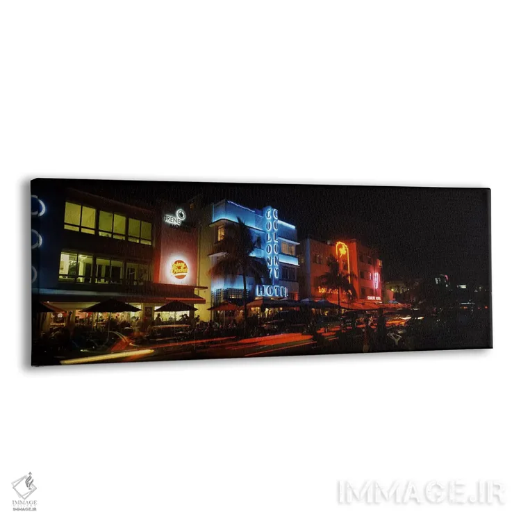 تابلو دکوراتیو Ocean Drive, South Beach, Miami Beach, Florida, USA #2… اثر پانورامیک ایمجز - نمای پرسپکتیو محصول