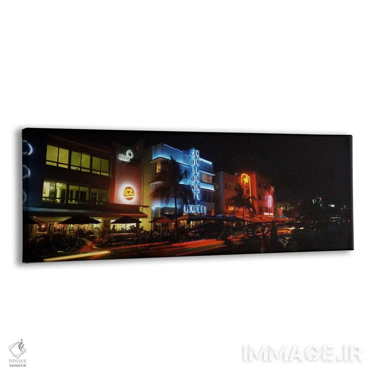 تابلو دکوراتیو Ocean Drive, South Beach, Miami Beach, Florida, USA #2… اثر پانورامیک ایمجز - نمای پرسپکتیو محصول