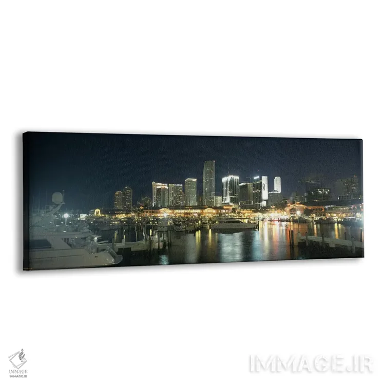 تابلو دکوراتیو Miami Yacht Basin, Miami, Florida, USA,قایق ها در بندر… اثر پانورامیک ایمجز - نمای پرسپکتیو محصول