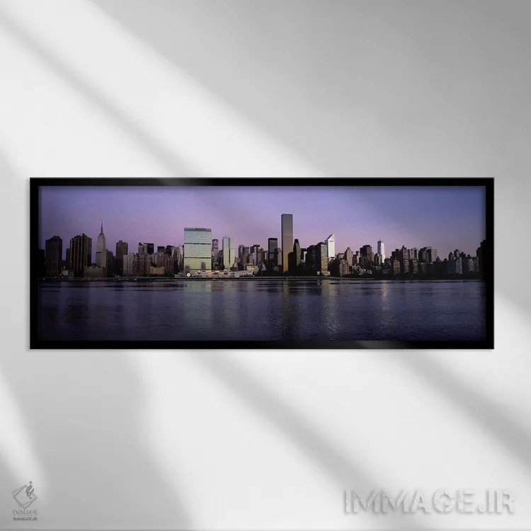 تابلو دکوراتیو Midtown, Manhattan, New York City, New York, USA,افق شه… اثر پانورامیک ایمجز - نمای قابدار مشکی