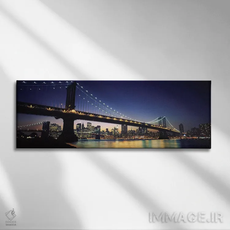تابلو دکوراتیو Lower Manhattan, New York City, New York State, USA,پل… اثر پانورامیک ایمجز - نمای روبهرو روی دیوار