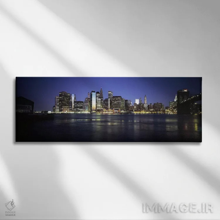 تابلو دکوراتیو New York City, New York, USA,منظره بامدادی از منهتن جنو… اثر پانورامیک ایمجز - نمای روبهرو روی دیوار