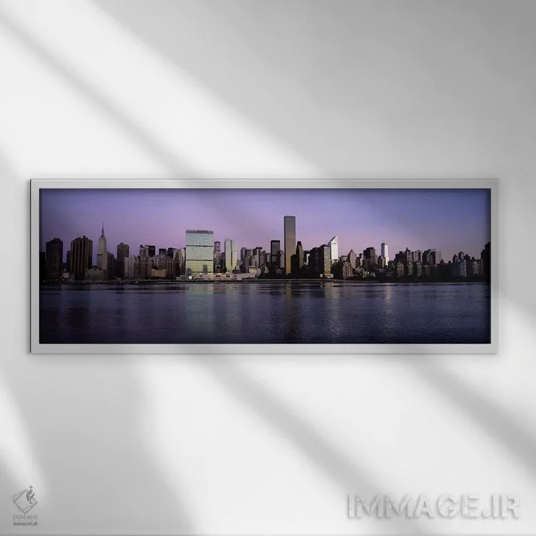 تابلو دکوراتیو Midtown, Manhattan, New York City, New York, USA,افق شه… اثر پانورامیک ایمجز - نمای قابدار سفید