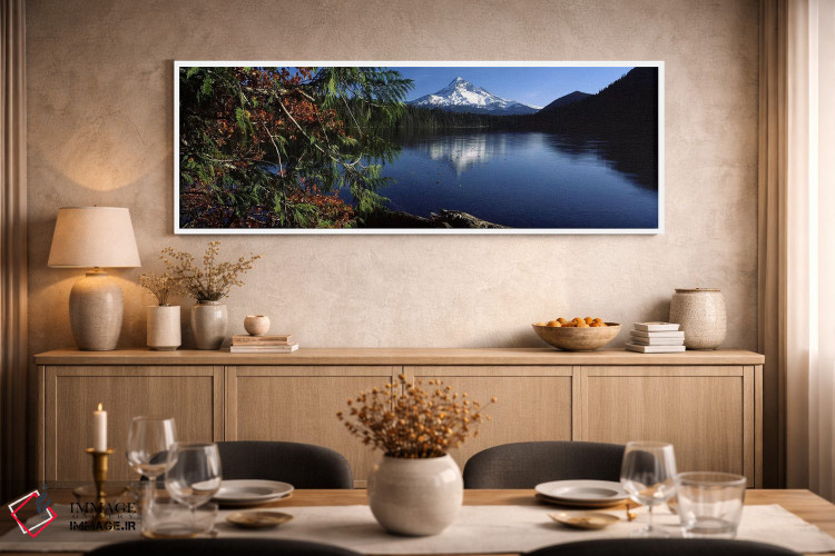 تابلو دکوراتیو Mt Hood, Lost Lake, Mt. Hood National Forest, Hood Rive… اثر پانورامیک ایمجز - D2W