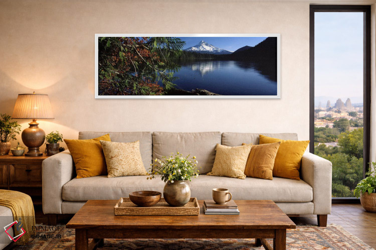 تابلو دکوراتیو Mt Hood, Lost Lake, Mt. Hood National Forest, Hood Rive… اثر پانورامیک ایمجز - D5W