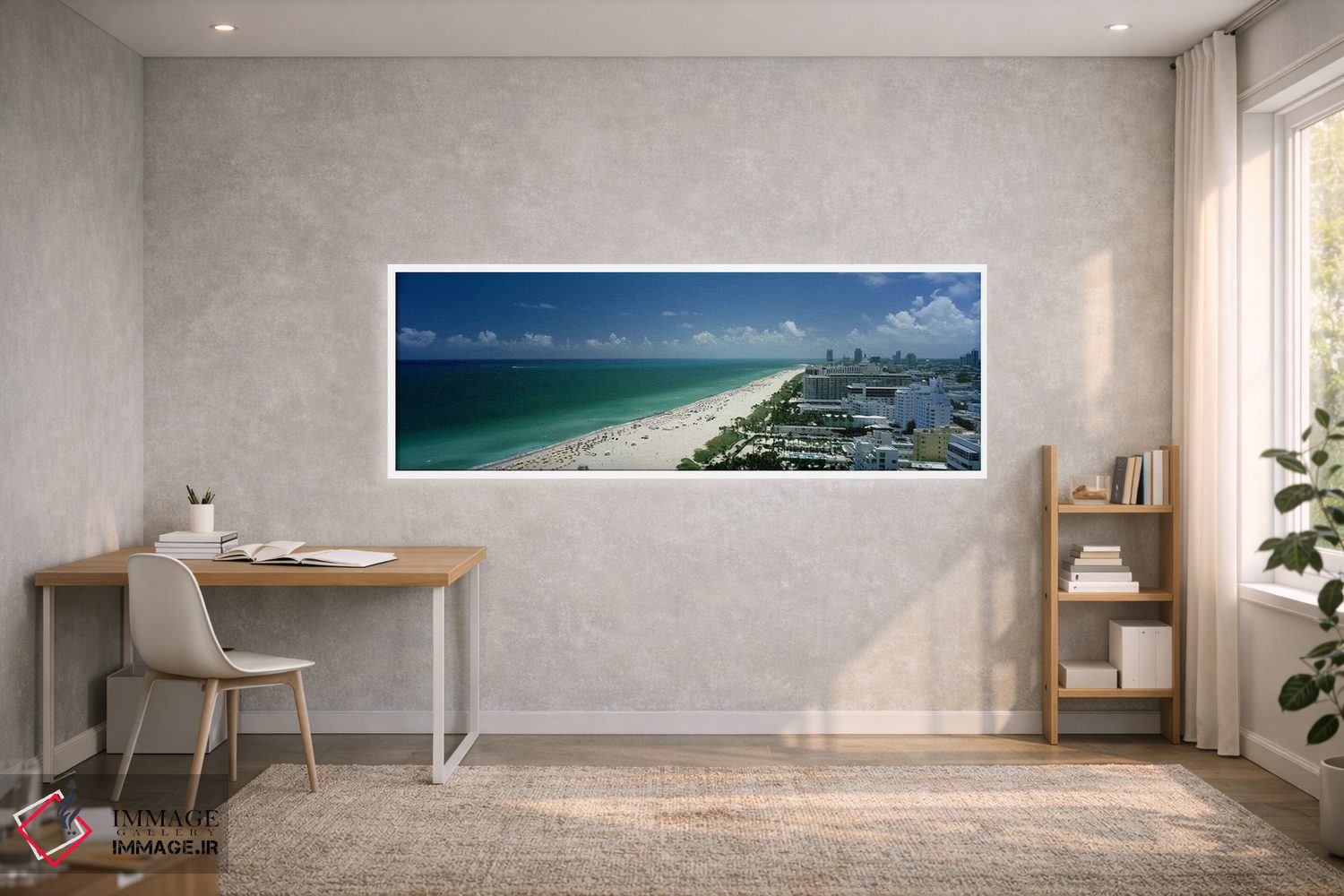 تابلو دکوراتیو South Beach, Miami Beach, Florida, USA,شهر در کنار ساحل… اثر پانورامیک ایمجز - D1W