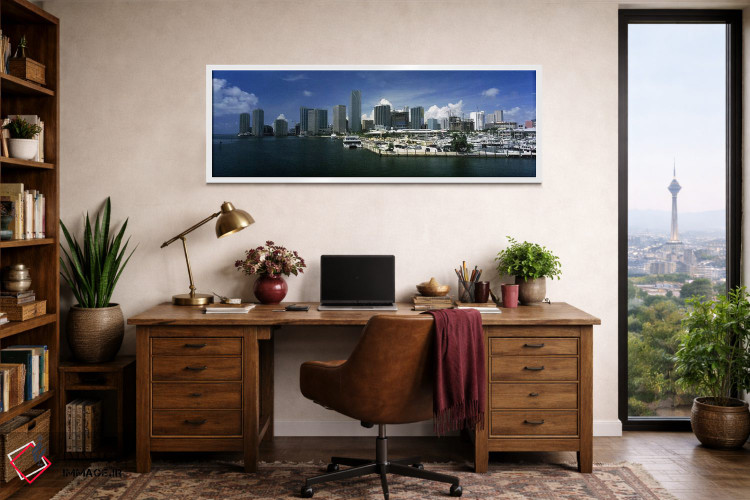 تابلو دکوراتیو Ocean Drive, South Beach, Miami Beach, Florida, USA,آسم… اثر پانورامیک ایمجز - D1W