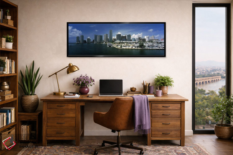 تابلو دکوراتیو Ocean Drive, South Beach, Miami Beach, Florida, USA,آسم… اثر پانورامیک ایمجز - D3B