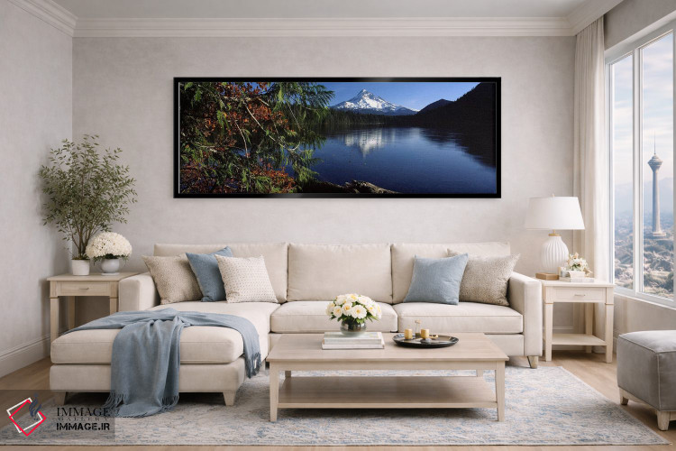 تابلو دکوراتیو Mt Hood, Lost Lake, Mt. Hood National Forest, Hood Rive… اثر پانورامیک ایمجز - D6B