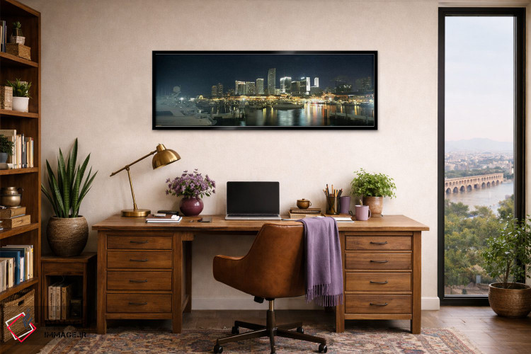 تابلو دکوراتیو Miami Yacht Basin, Miami, Florida, USA,قایق ها در بندر… اثر پانورامیک ایمجز - D3B