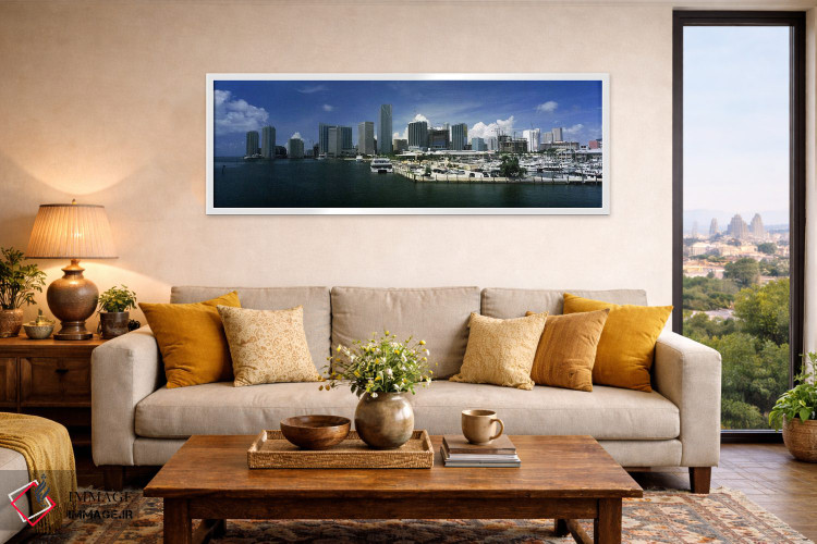 تابلو دکوراتیو Ocean Drive, South Beach, Miami Beach, Florida, USA,آسم… اثر پانورامیک ایمجز - D5W