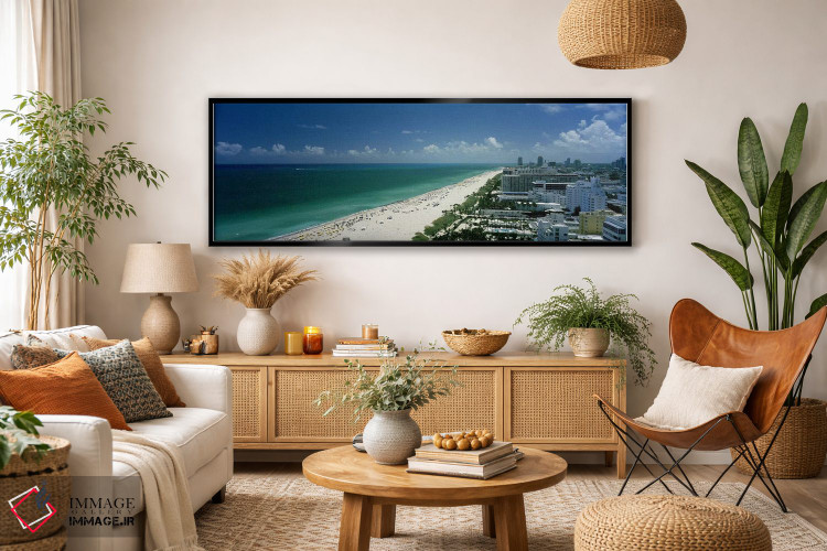 تابلو دکوراتیو South Beach, Miami Beach, Florida, USA,شهر در کنار ساحل… اثر پانورامیک ایمجز - D4B