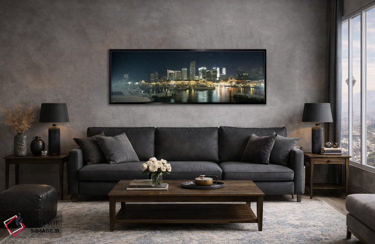 تابلو دکوراتیو Miami Yacht Basin, Miami, Florida, USA,قایق ها در بندر… اثر پانورامیک ایمجز - D5B