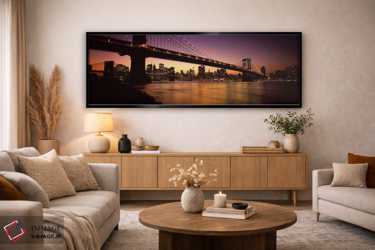 تابلو دکوراتیو Lower Manhattan, New York City, New York State, USA,پل… اثر پانورامیک ایمجز - D5B