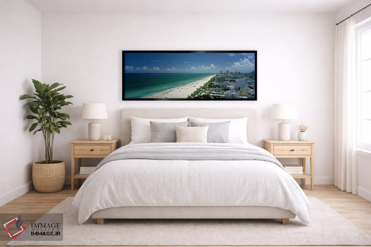 تابلو دکوراتیو South Beach, Miami Beach, Florida, USA,شهر در کنار ساحل… اثر پانورامیک ایمجز - D6B