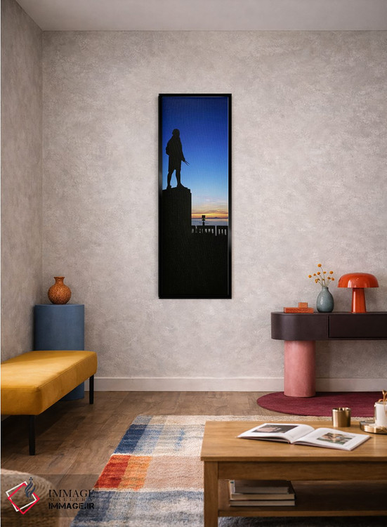 تابلو دکوراتیو Anchorage, Alaska, USA,سیلوئت یادبود کاپیتان کوک، انکور… اثر پانورامیک ایمجز - D3B