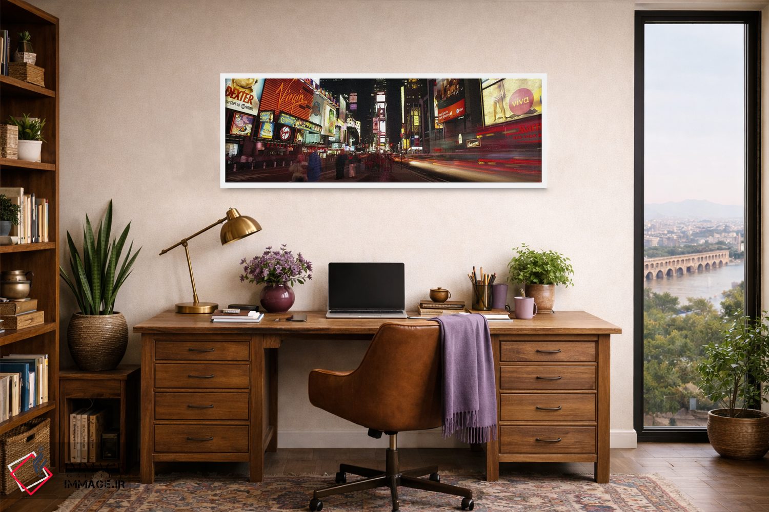 تابلو دکوراتیو Times Square, New York City, New York, USA,نمای حرکتی ت… اثر پانورامیک ایمجز - D1W
