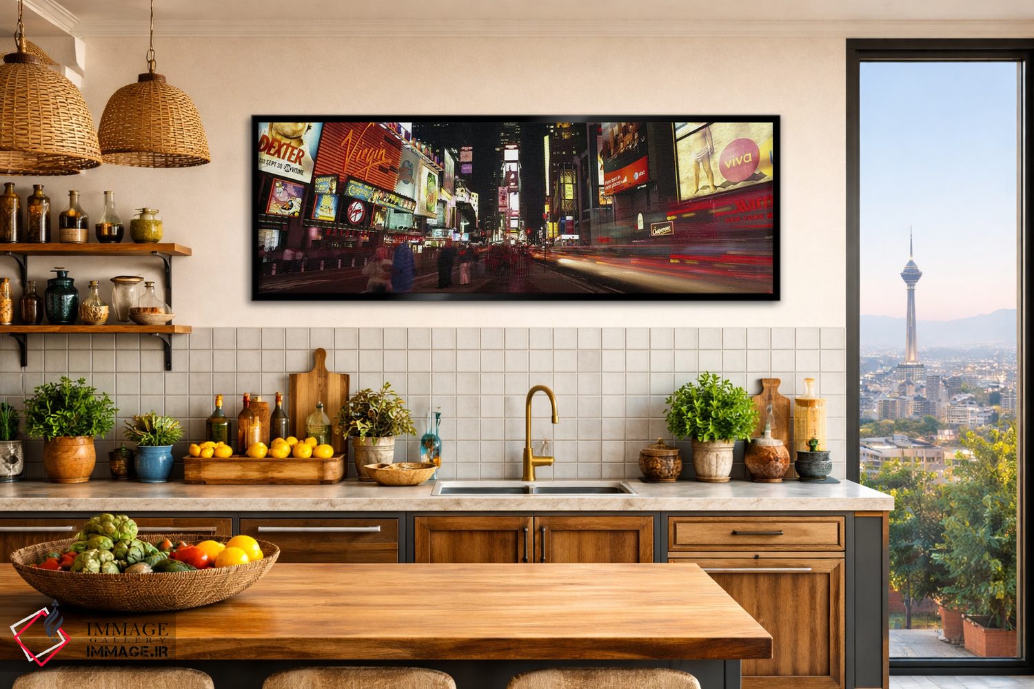 تابلو دکوراتیو Times Square, New York City, New York, USA,نمای حرکتی ت… اثر پانورامیک ایمجز - D2B