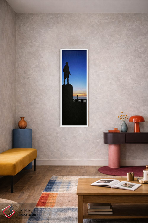 تابلو دکوراتیو Anchorage, Alaska, USA,سیلوئت یادبود کاپیتان کوک، انکور… اثر پانورامیک ایمجز - D5W