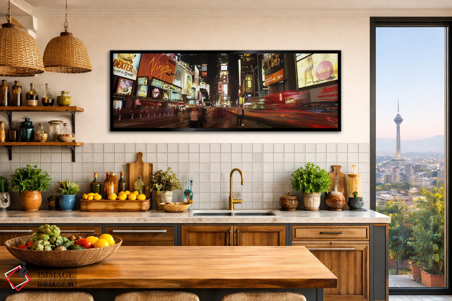 تابلو دکوراتیو Times Square, Midtown Manhattan, Manhattan, New York Ci… اثر پانورامیک ایمجز - D2B