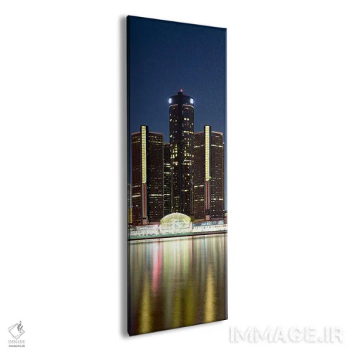 تابلو دکوراتیو Renaissance Center, Detroit River, Detroit, Michigan, U… اثر پانورامیک ایمجز - نمای پرسپکتیو محصول