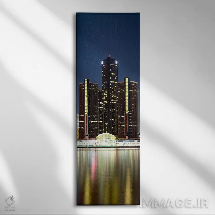 تابلو دکوراتیو Renaissance Center, Detroit River, Detroit, Michigan, U… اثر پانورامیک ایمجز - نمای روبهرو روی دیوار