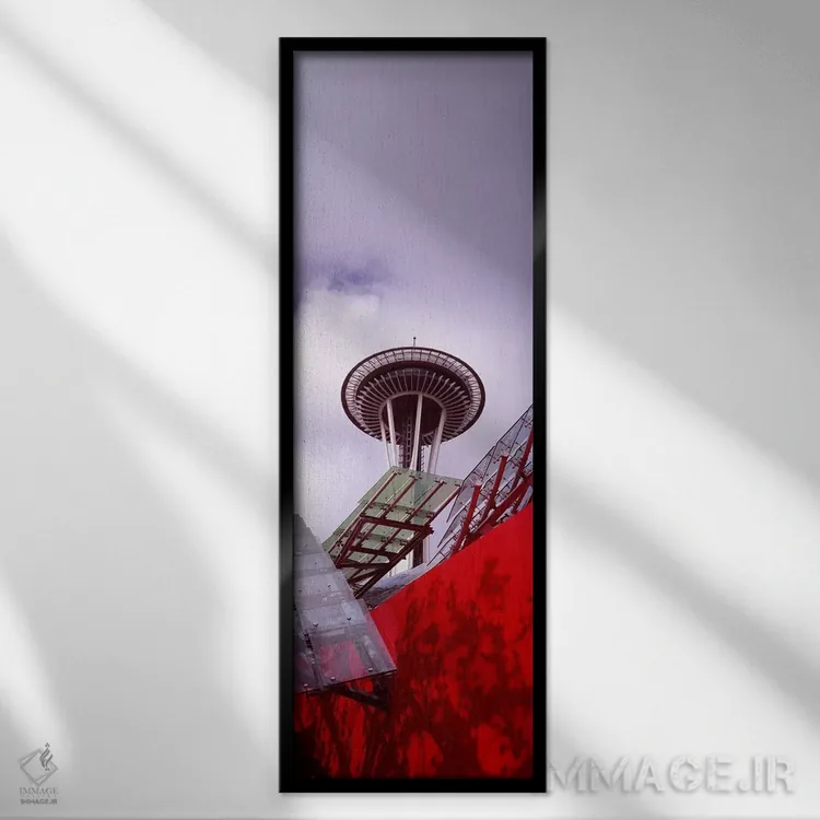تابلو دکوراتیو Space Needle, Seattle, King County, Washington State, U… اثر پانورامیک ایمجز - نمای قابدار مشکی