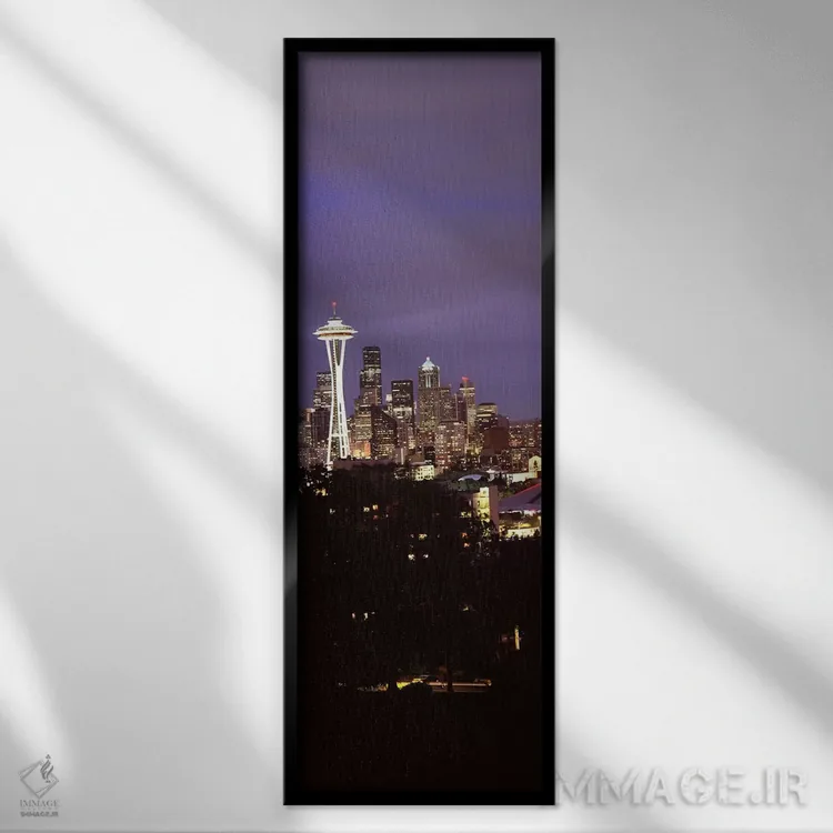 تابلو دکوراتیو Space Needle, Seattle, King County, Washington State, U… اثر پانورامیک ایمجز - نمای قابدار مشکی
