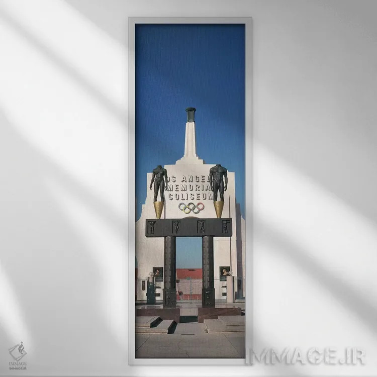 تابلو دکوراتیو Los Angeles Memorial Coliseum, Los Angeles, California… اثر پانورامیک ایمجز - نمای قابدار سفید