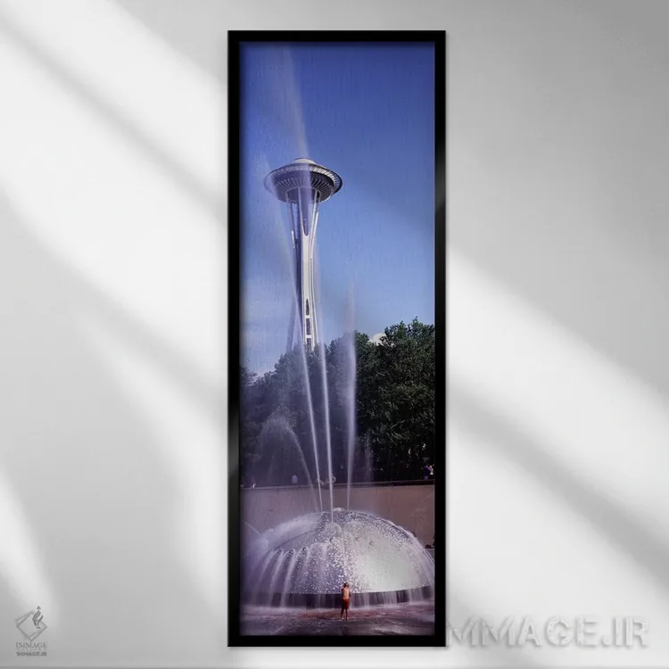 تابلو دکوراتیو Space Needle, Seattle, King County, Washington State, U… اثر پانورامیک ایمجز - نمای قابدار مشکی