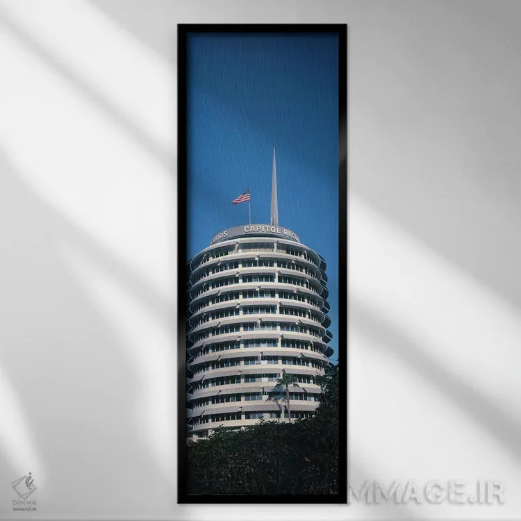 تابلو دکوراتیو Capitol Records Building, City of Los Angeles, Californ… اثر پانورامیک ایمجز - نمای قابدار مشکی