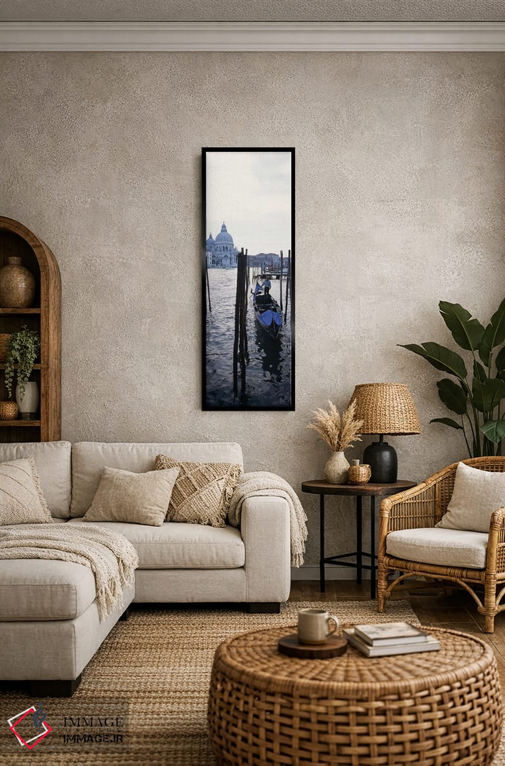 تابلو دکوراتیو Santa Maria Della Salute, Venice, Veneto, Italy,گوندولی… اثر پانورامیک ایمجز - D4B