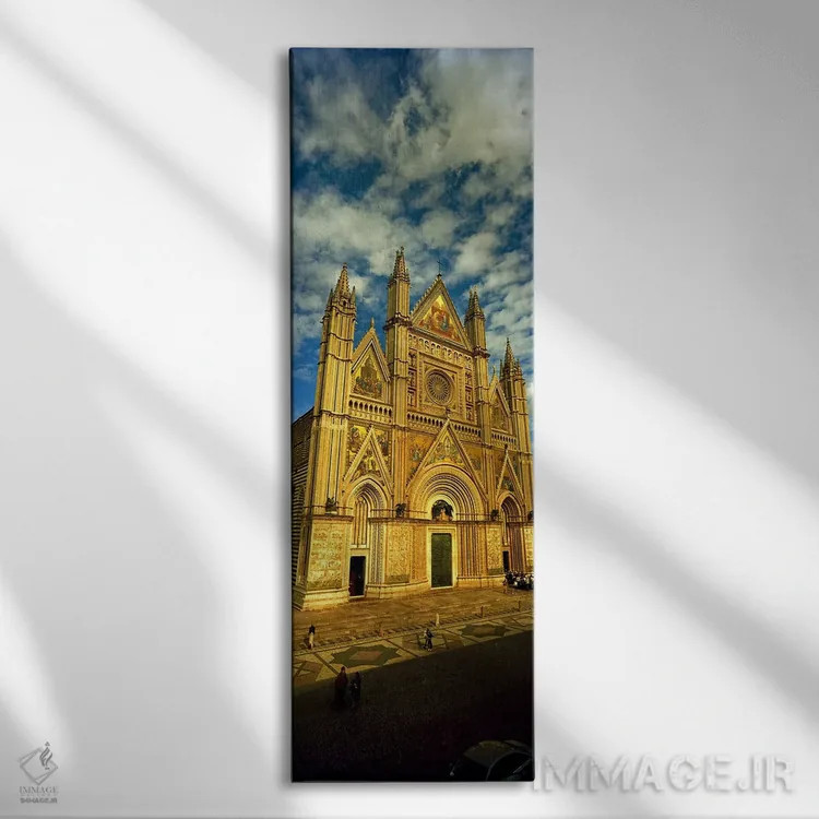تابلو دکوراتیو Duomo Di Orvieto, Orvieto, Umbria, Italy,نمای بیرونی کل… اثر پانورامیک ایمجز - نمای روبهرو روی دیوار
