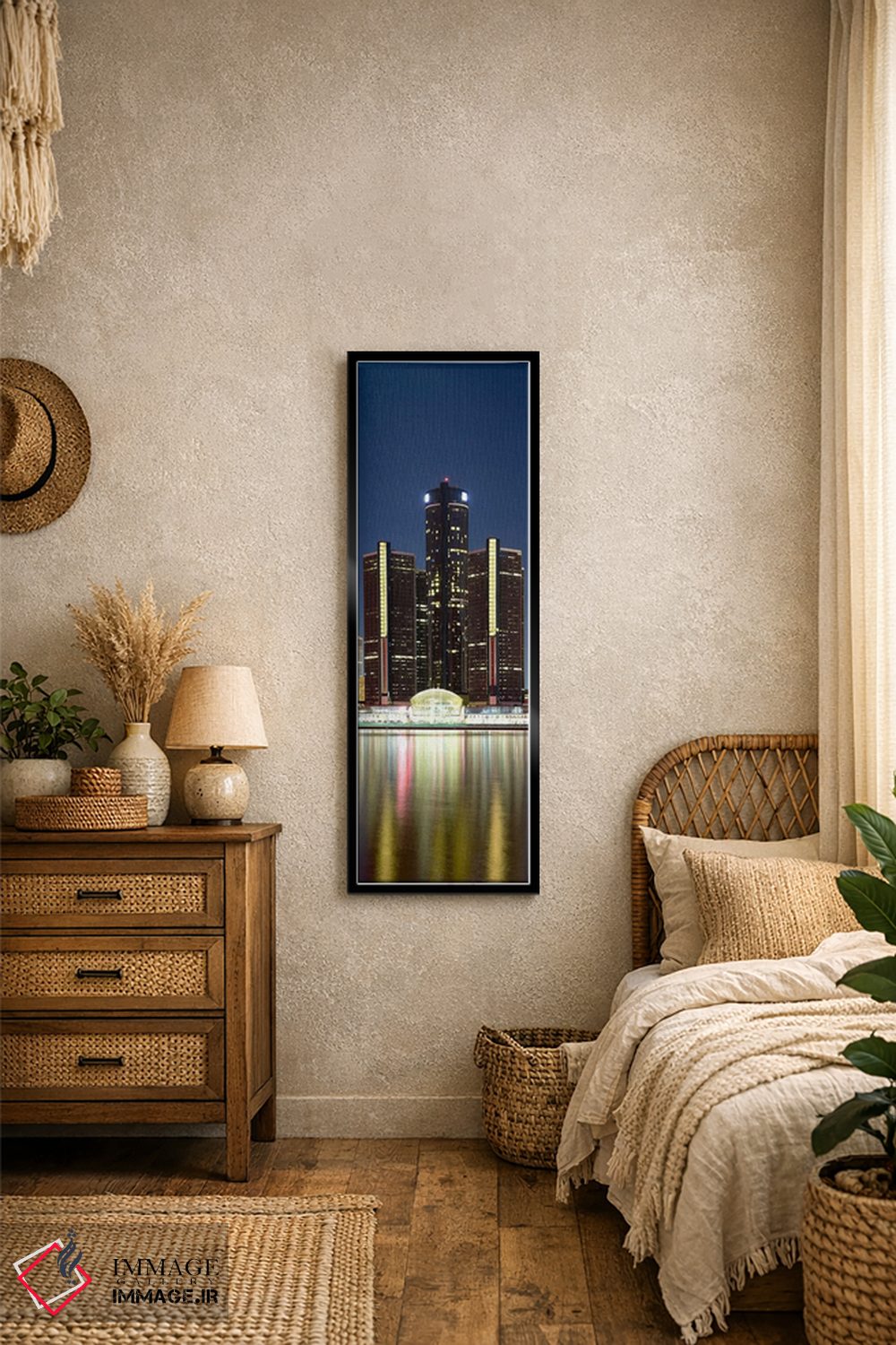 تابلو دکوراتیو Renaissance Center, Detroit River, Detroit, Michigan, U… اثر پانورامیک ایمجز - D2B