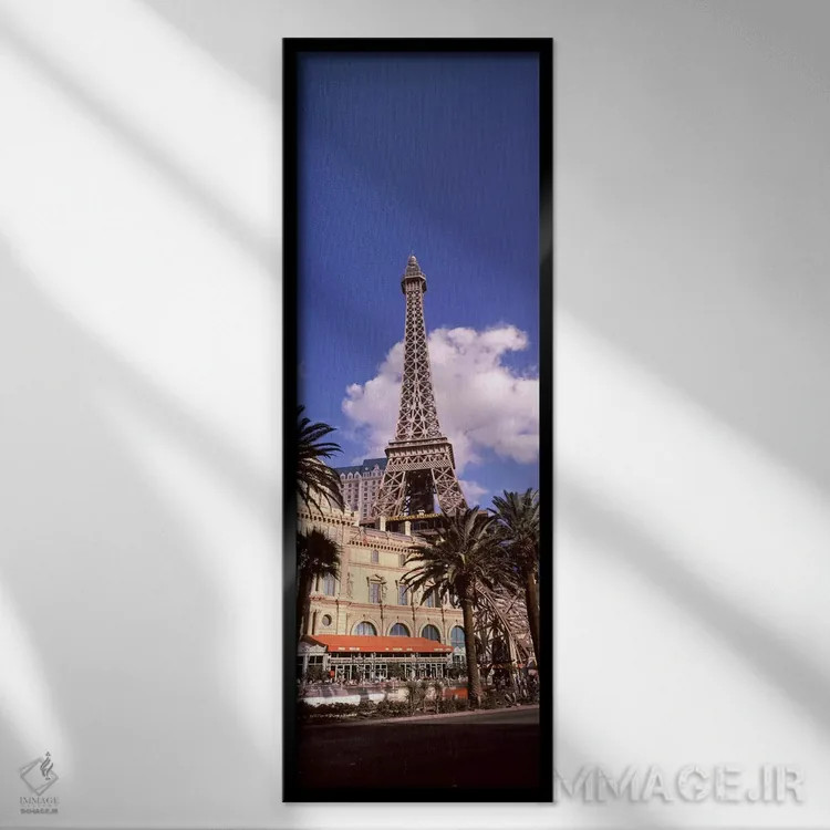 تابلو دکوراتیو Replica Eiffel Tower, Paris Las Vegas, The Strip, Las V… اثر پانورامیک ایمجز - نمای قابدار مشکی